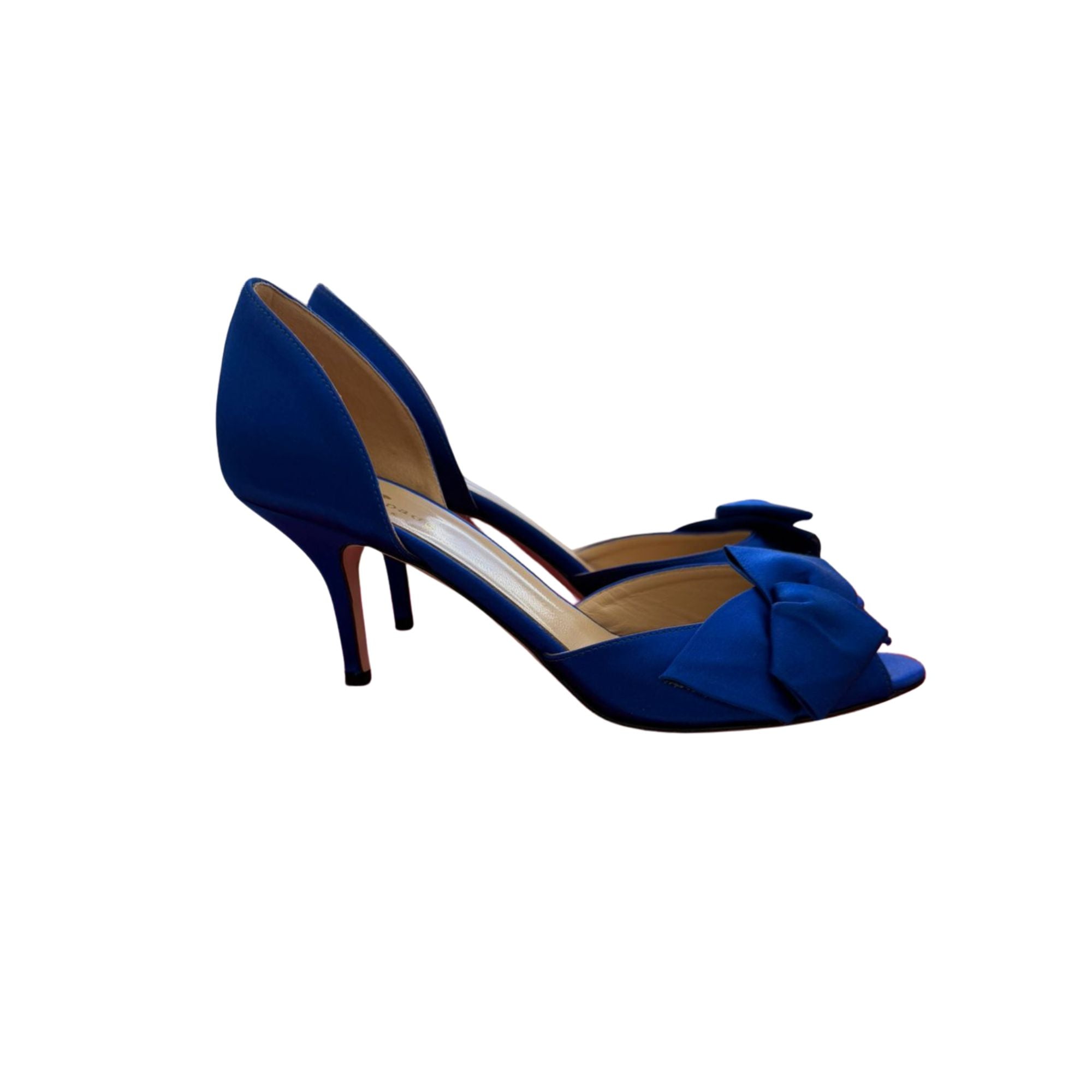 Kate Spade blue satin low/mid-heel pumps (US 9 / EU 39.5)