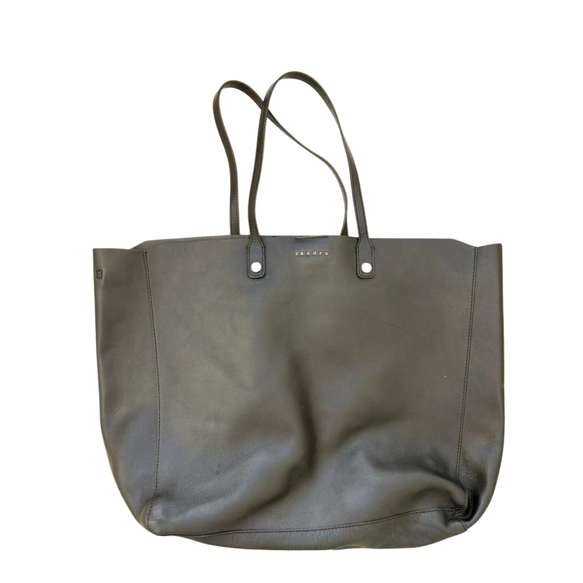 Sandro black leather handbag