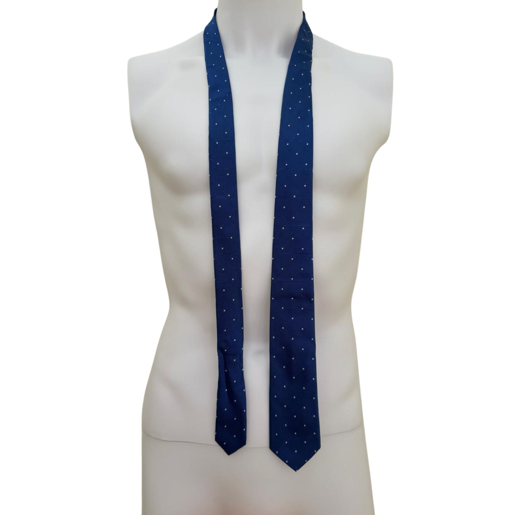 Paul Smith blue polka-dot silk tie