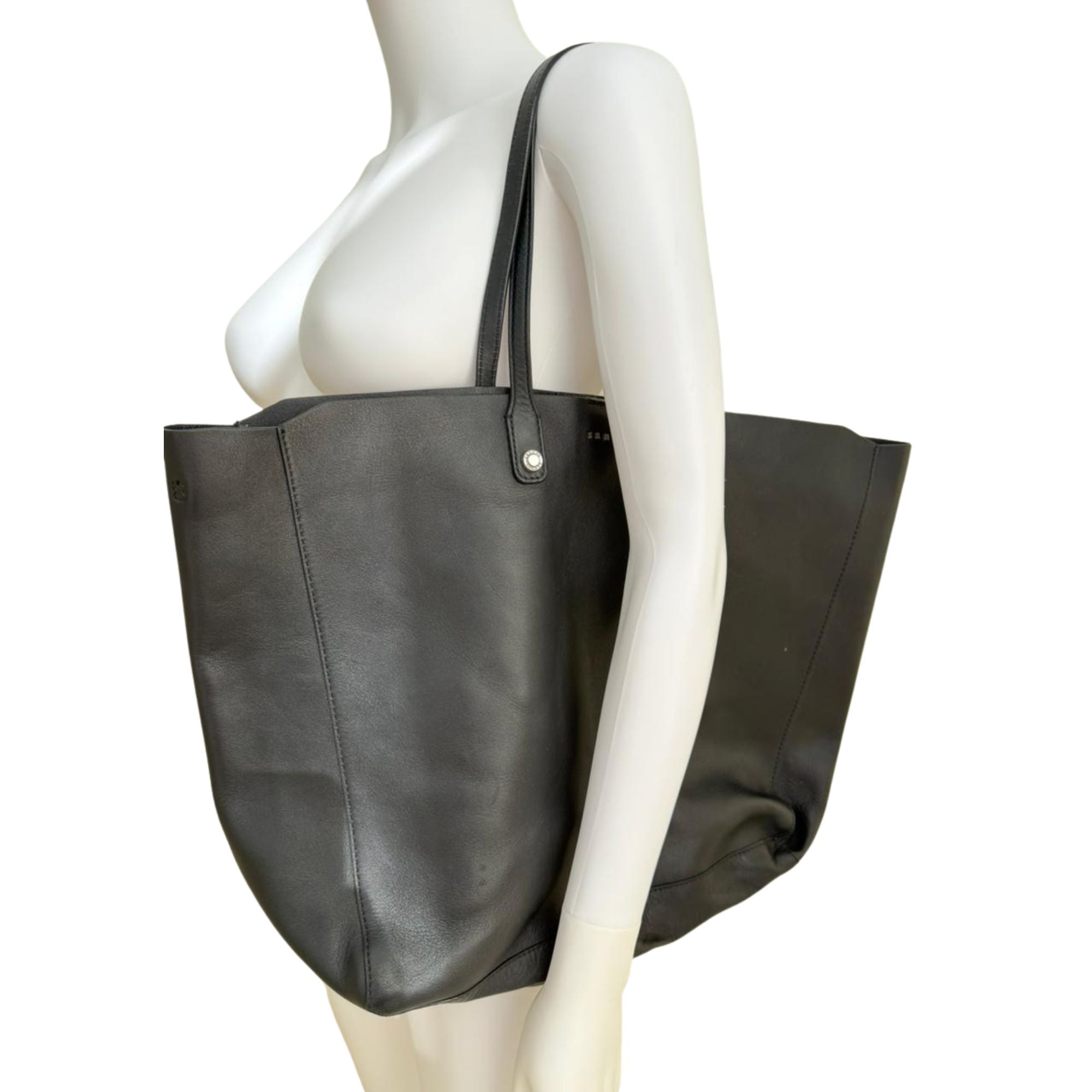Sandro black leather handbag