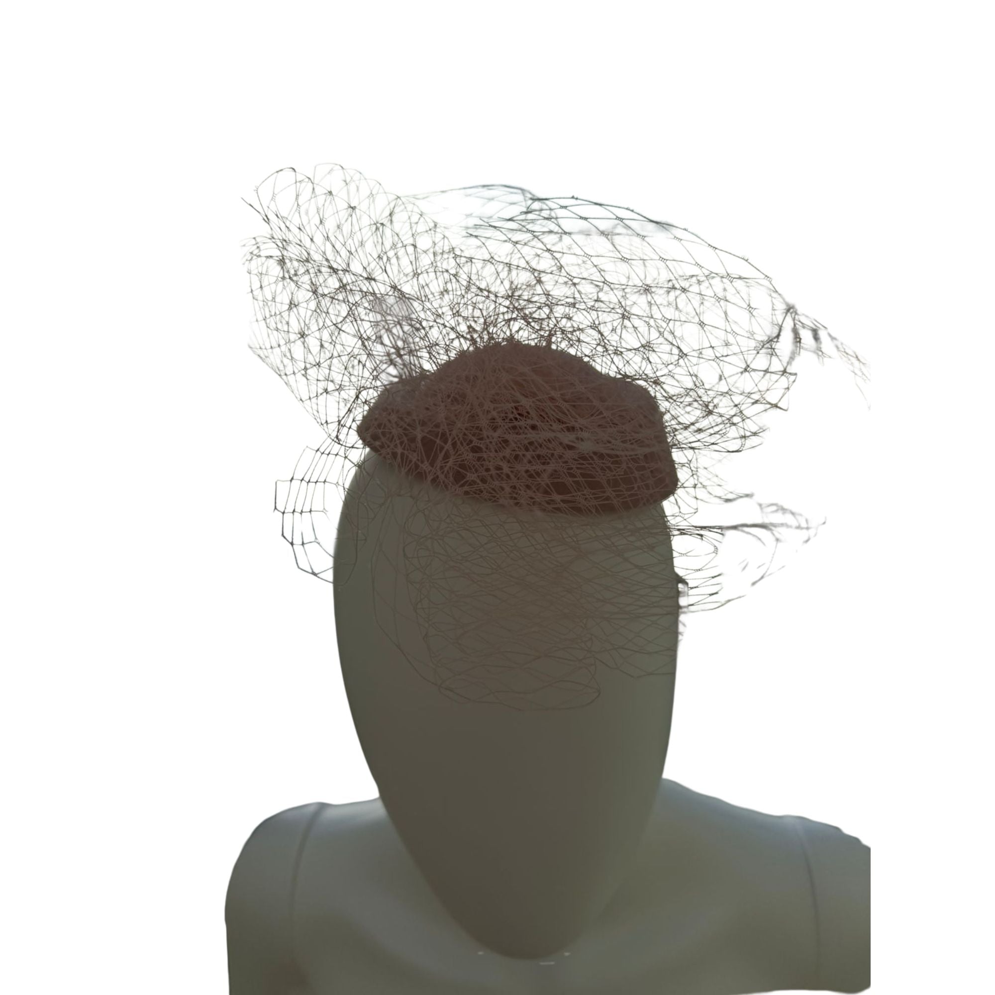 Pink mesh fascinator / hair accessory