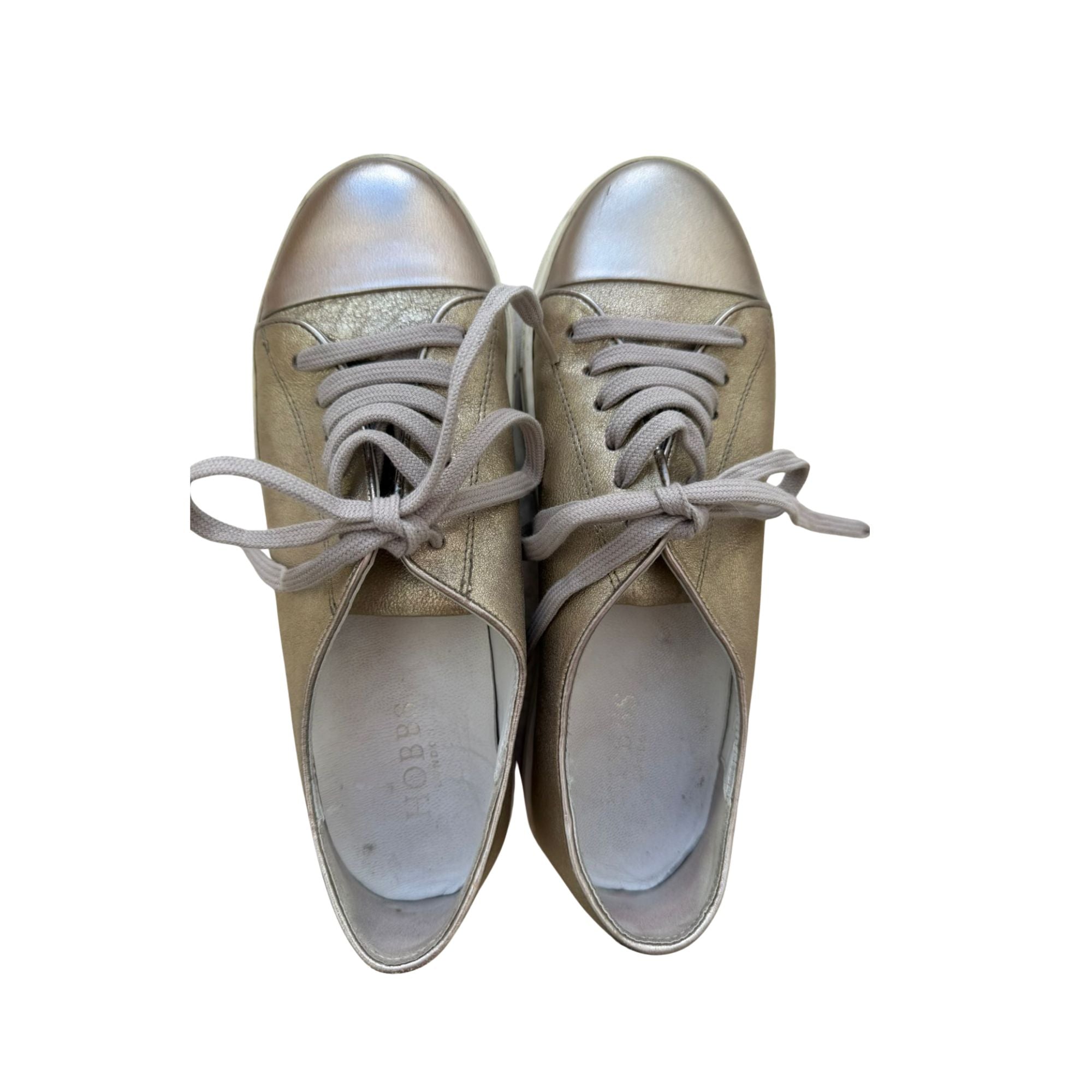 Hobbs gold leather trainers (EU 39)
