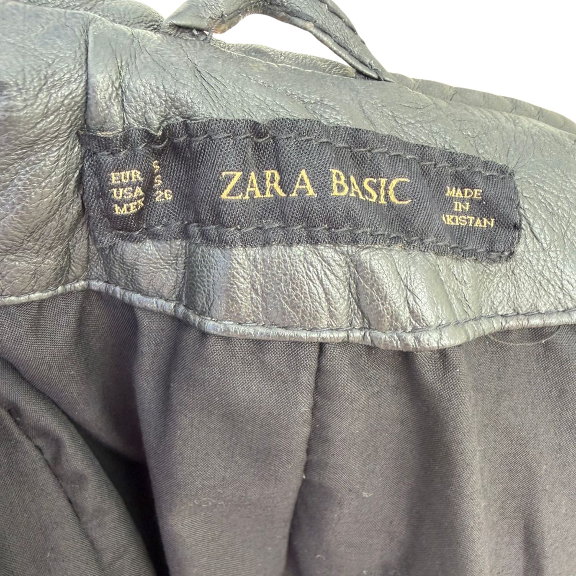 ZARA black leather jacket (size S)